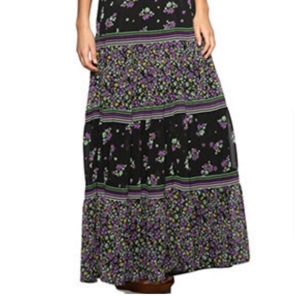 MNG Boho Gypsy Floral Maxi Dress w Smocked Bodice
& Tiered Flowy Skirt Sz: S - Picture 3 of 6